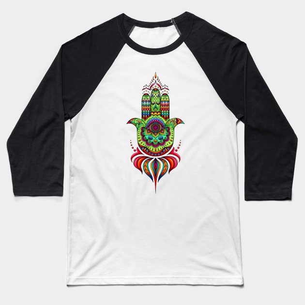 hamsa eye charmed Baseball T-Shirt by EGGnTEDDY